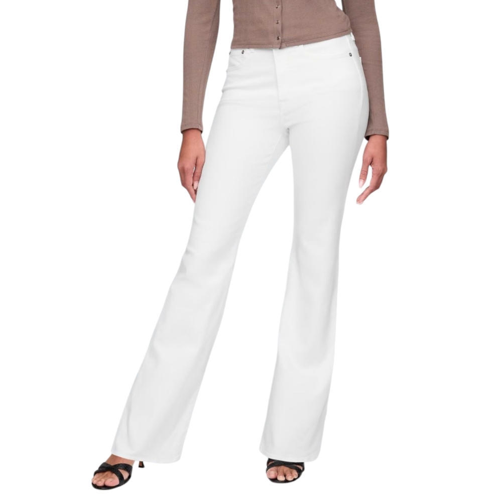 GAP '70s Flare Jeans | Size 12 / 31R | White High Rise Stretch Denim